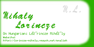 mihaly lorincze business card